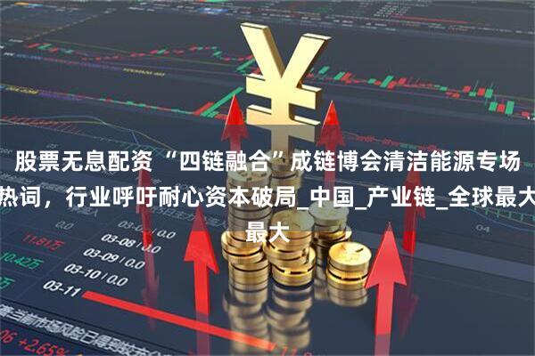 股票无息配资 “四链融合”成链博会清洁能源专场热词，行业呼吁耐心资本破局_中国_产业链_全球最大