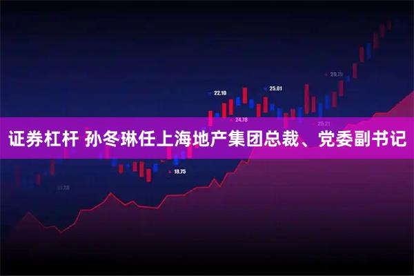 证券杠杆 孙冬琳任上海地产集团总裁、党委副书记